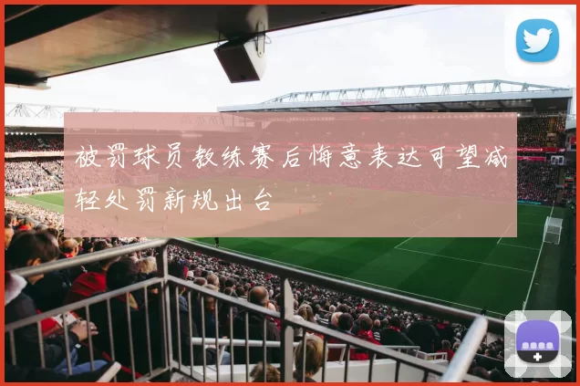 被罚球员教练赛后悔意表达可望减轻处罚新规出台